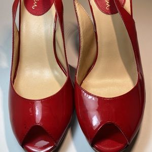 Cole Haan red patent leather Slingback heel Nike Air edition size 7